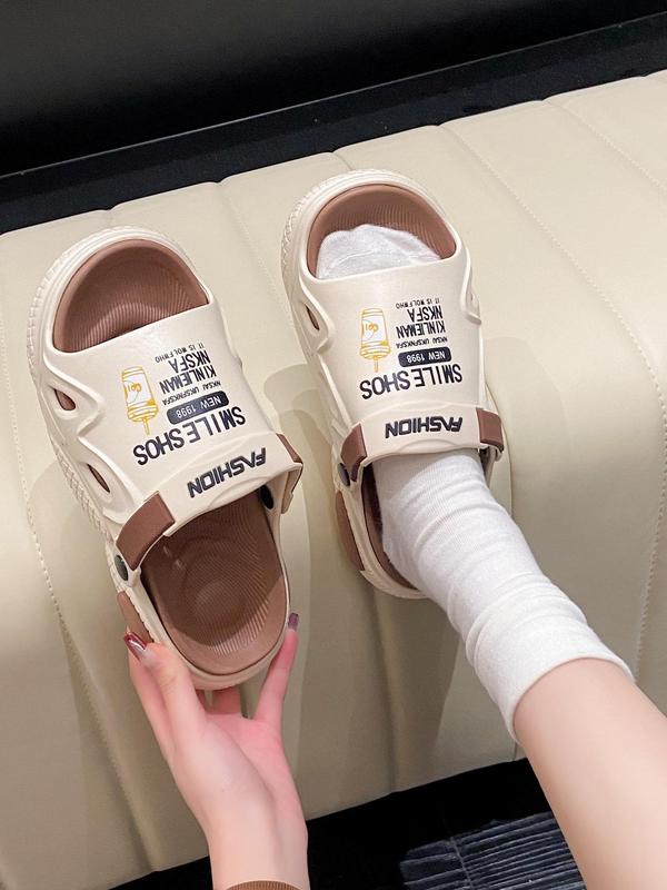 Men's Casual Colorblock Slides, 2024 New Style Comfortable Home Slippers for Summer Vacation Beach, Non-slip Wear Resistance Soft Slippers for Indoor Outdoor Wear