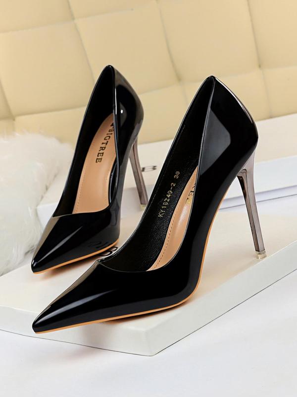 Women's Fashionable Solid Color Pointed Toe High Heels, Elegant Stiletto Heels for Party, Daily Wear for Women & Girls