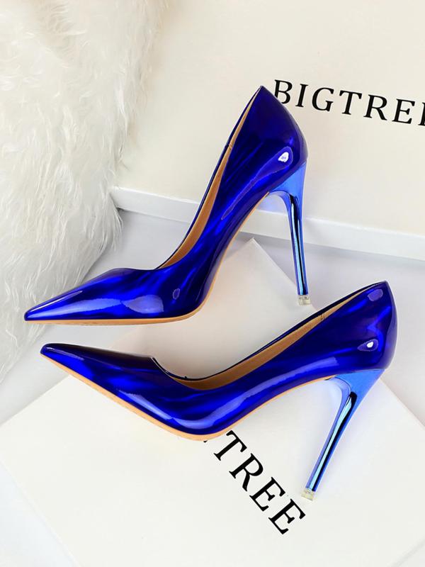 Women's Fashionable Solid Color Pointed Toe High Heels, Elegant Stiletto Heels for Party, Daily Wear for Women & Girls