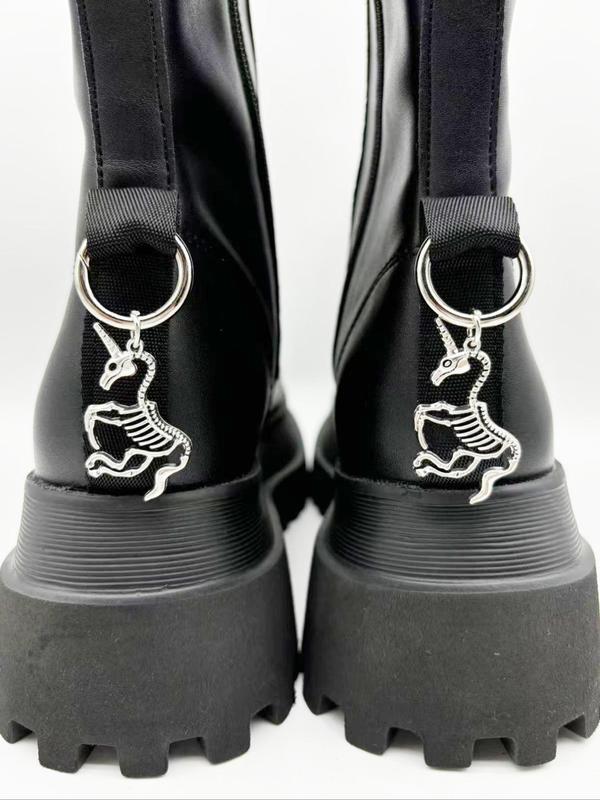 Punk Style Unicorn Design Shoe Charms, Fashionable Novelty Shoes Decorations for Boots, Stylish Shoes Accessories for Women & Men