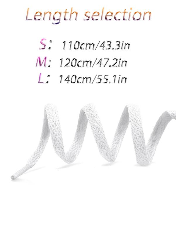 1 Pair 2 Pairs Simple Style Plain Color Flat Shoes Laces, Rope Laces, Minimalist Versatile Shoelaces, Multifunction Shoes Accessories for Shoes Decoration