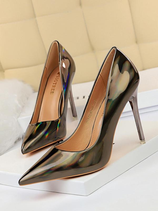 Women's Fashionable Solid Color Pointed Toe High Heels, Elegant Stiletto Heels for Party, Daily Wear for Women & Girls