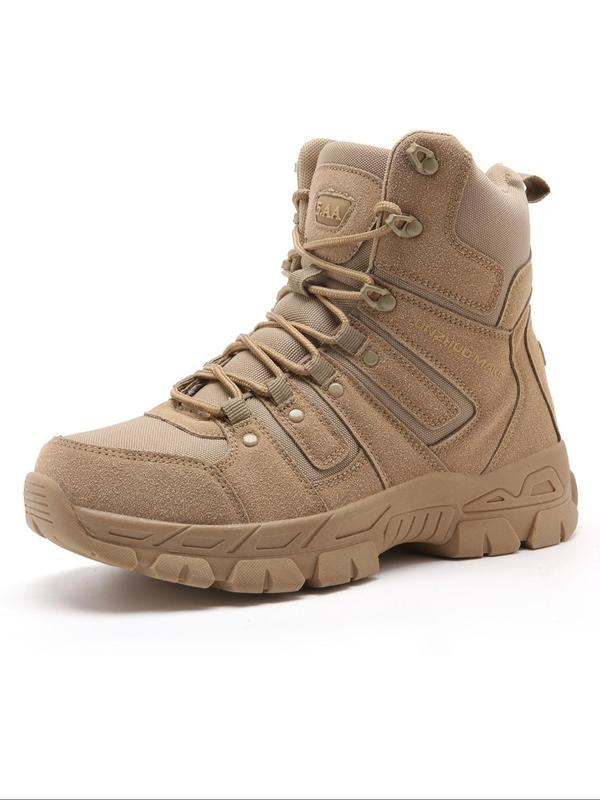 Men's Fashionable High Top Lace Up Work Boots, Casual Comfortable Non-slip Boots for Outdoor Adventure, Durable Shoes for Daily Wear