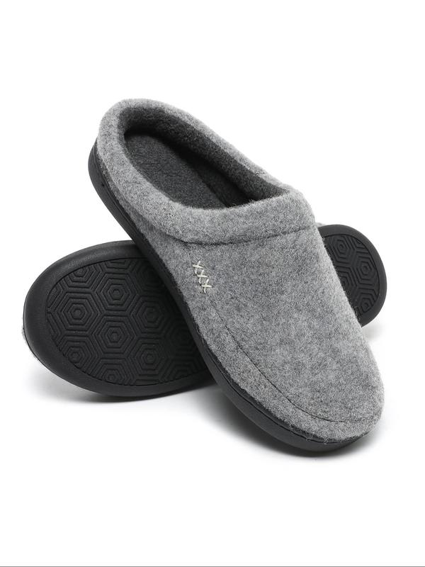 Men's Casual Solid Color Slippers, Non-slip Soft Comfortable Home Slippers, Warm Slippers for Indoor & Outdoor Use for Fall & Winter, House Slippers, Slippers for Men