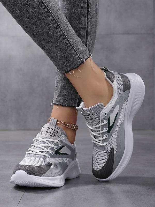 2024 New Fashionable Lace Up Low Top Sneakers for Women, Minimalist Casual Breathable Comfortable Sports Running Shoes for Training, All Match Walking Shoes for Daily Wear for Women