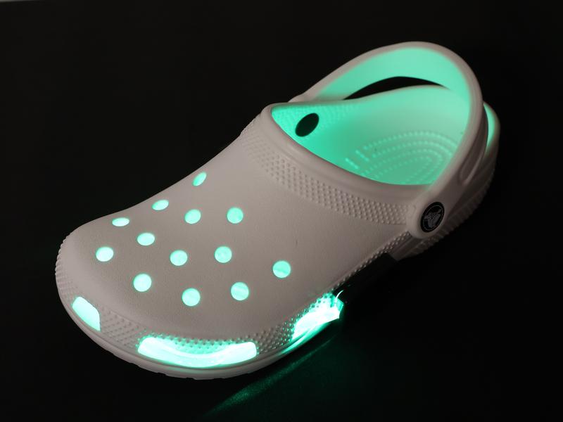 Johnny Lights Original Green Croc Jibbitz Shoe Light Clog Slide Neon Cool