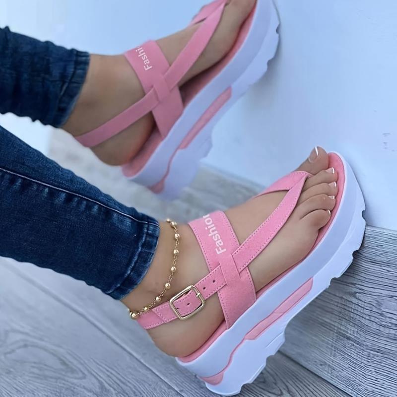 New Elegant Non Slip Women Wedges Summer Open Toe Durable Shoes For Women Buckle Sandals Footwear Zapatos De Mujer Walking Shoes Girl