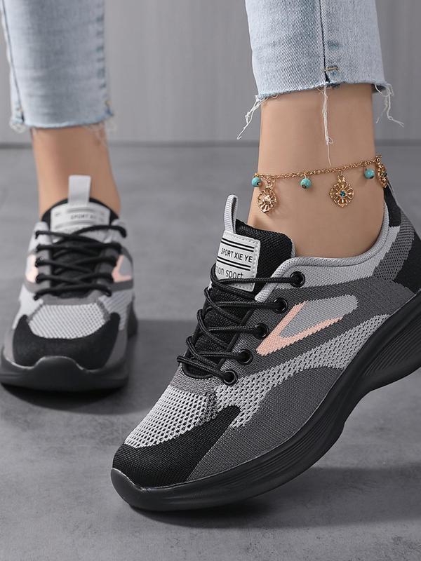 2024 New Fashionable Lace Up Low Top Sneakers for Women, Minimalist Casual Breathable Comfortable Sports Running Shoes for Training, All Match Walking Shoes for Daily Wear for Women