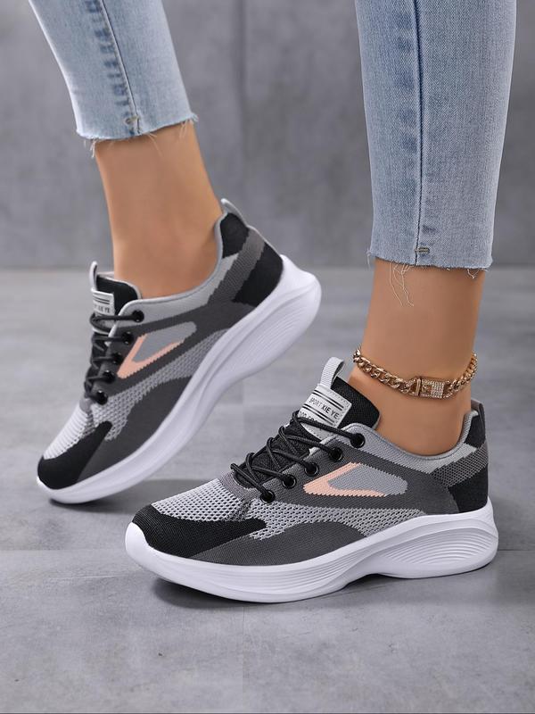 2024 New Fashionable Lace Up Low Top Sneakers for Women, Minimalist Casual Breathable Comfortable Sports Running Shoes for Training, All Match Walking Shoes for Daily Wear for Women