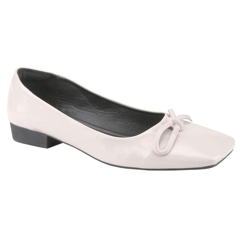 Belovely Bowknot Ballet Flats | Square Toe Slip-On Casual Shoes | Cottagecore Comfort Elegant Walking Shoes for Fall  Women Footwear