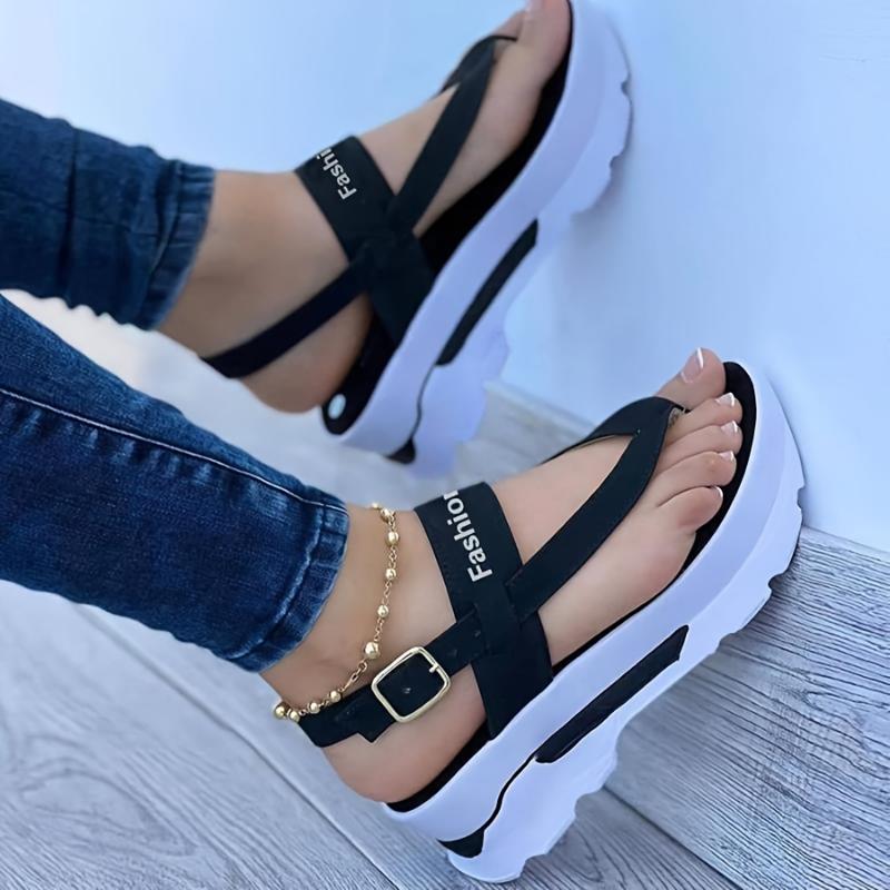 New Elegant Non Slip Women Wedges Summer Open Toe Durable Shoes For Women Buckle Sandals Footwear Zapatos De Mujer Walking Shoes Girl