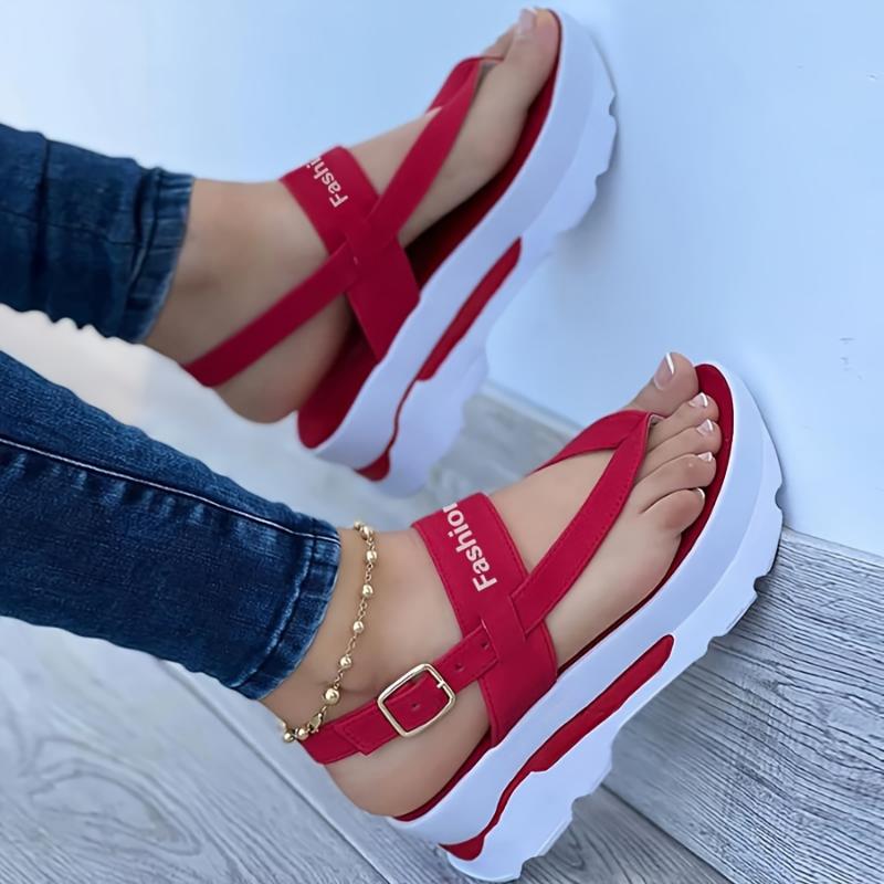 New Elegant Non Slip Women Wedges Summer Open Toe Durable Shoes For Women Buckle Sandals Footwear Zapatos De Mujer Walking Shoes Girl