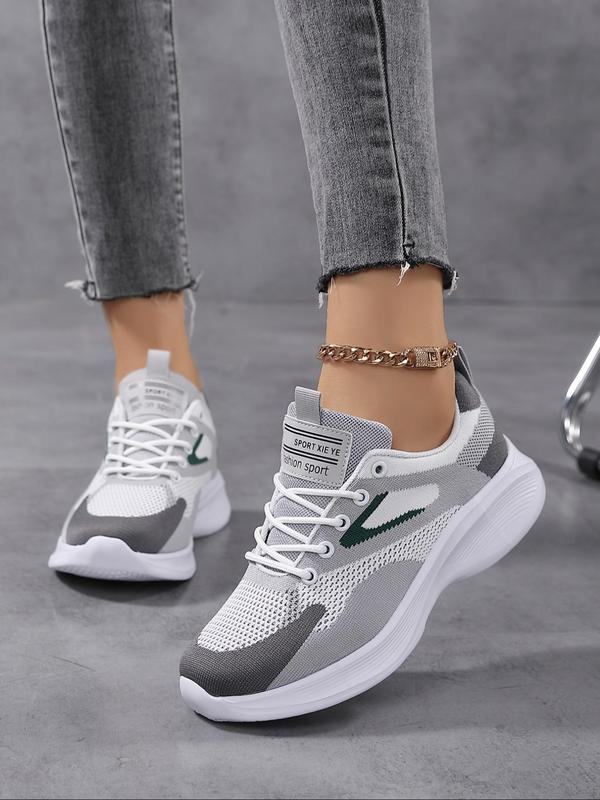 2024 New Fashionable Lace Up Low Top Sneakers for Women, Minimalist Casual Breathable Comfortable Sports Running Shoes for Training, All Match Walking Shoes for Daily Wear for Women