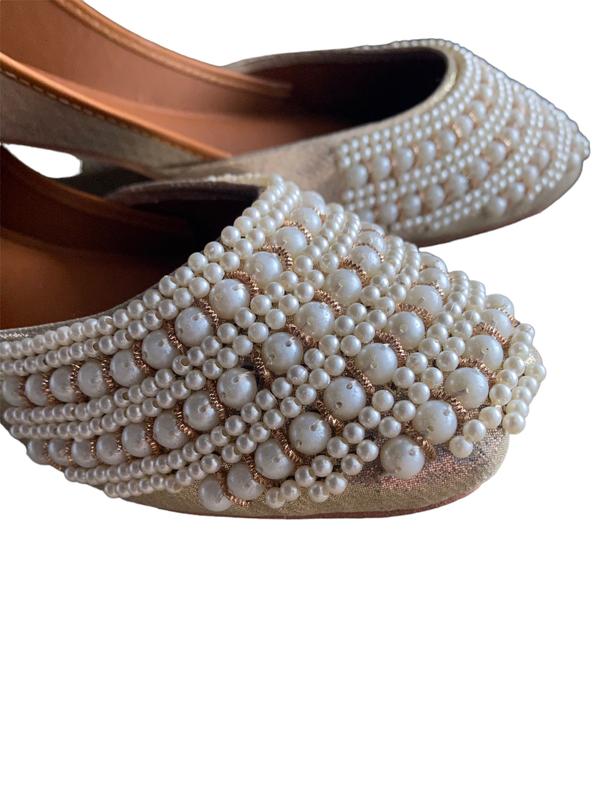 Bridal Khussa Jutti Footwear Flat, punjabi jutti