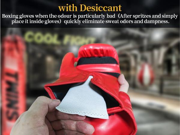 Boxing Glove Deodorizer Cleaner Spray（with Desiccant), Gym Equipment & Shoe Odor Eliminating Spray, Yoga Mat Cleaner, Natural Plant Based Sports Deodorizer, 16.91Fl Oz