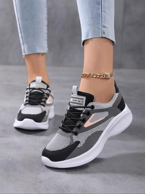 2024 New Fashionable Lace Up Low Top Sneakers for Women, Minimalist Casual Breathable Comfortable Sports Running Shoes for Training, All Match Walking Shoes for Daily Wear for Women