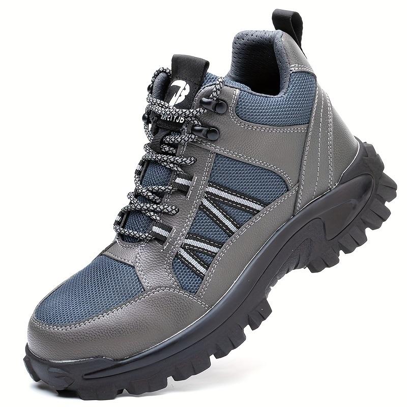 Men's High Top Safety Sneakers - Steel Toe, Lace-Up, Comfortable for All-Season Work Boy Footwear