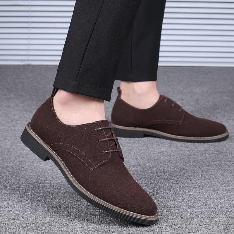 Mens Suede-Effect Derby Shoes - Classic Timeless Lace-up Front, Versatile Semi-Formal Style, Comfortable Durable Casual Dress Shoes for Business, Wedding, Formal Events and Everyday Wear - Elevate Your Men Style