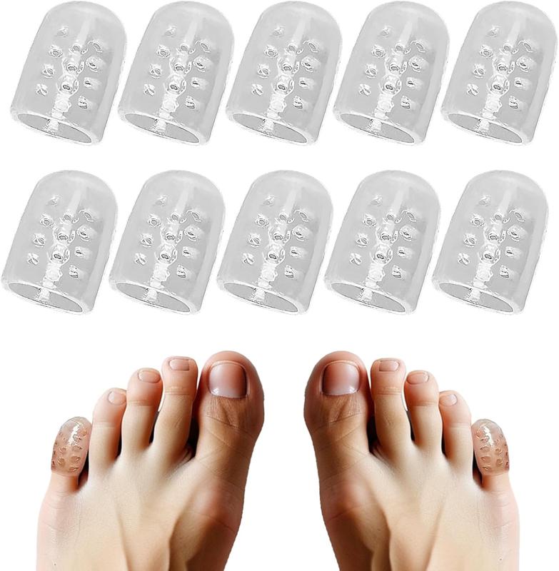 Silicone Toe Protectors Covers Caps Guards Sleeves for Women Men Runners Corn Removers Gel Blister Protection 10 Pack