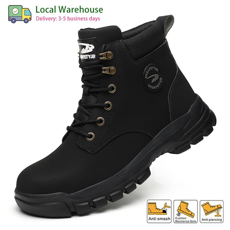 Water Resistant Steel Toe Boots Safety Work Boots for Men Lightweight Indestructible Construction leathers Safety Shoes Footwear Comfort Walking workboots work trainers