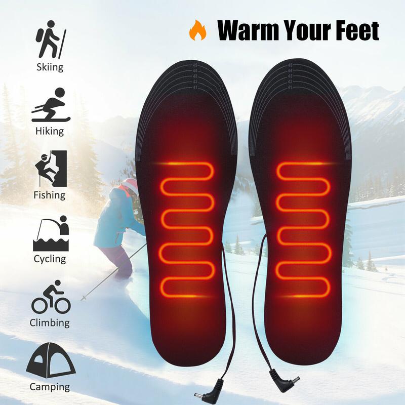 USB Electric Heated Shoe Insoles Sock Feet Heater Foot Pads Winter Warmer Insole Footwear Comfort