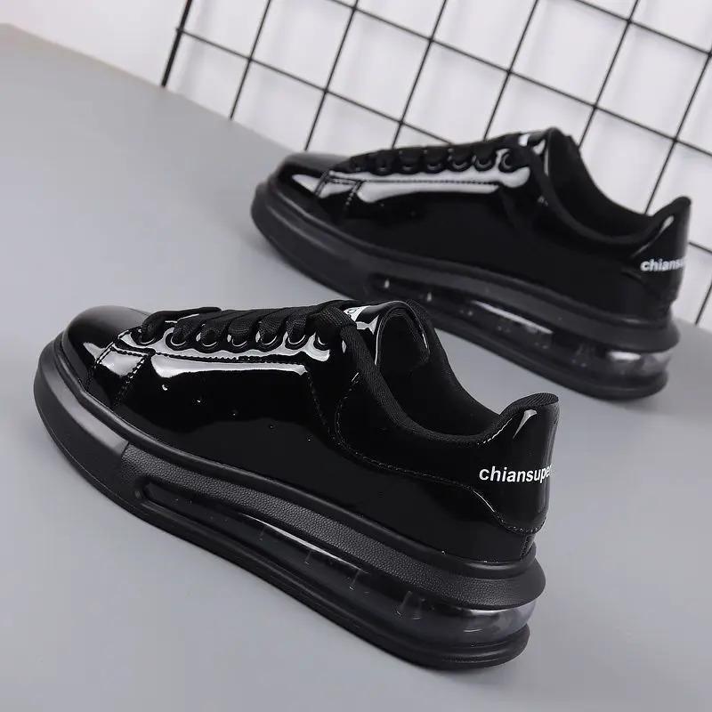 2024 Red Glossy Casual Shoes New Breathable Sports Men's Shoes Couples Casual Skateboard Shoes Women's Shoes