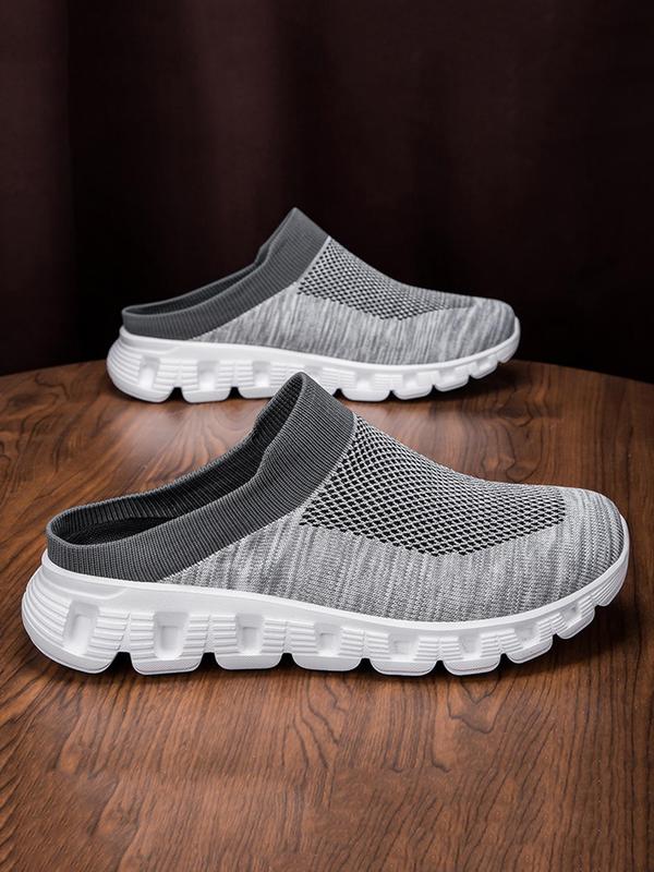 Men's Casual Breathable Slip-on Mules, Lightweight Comfortable Running Flats Shoes, Outdoor Sports Walking Shoes for Men