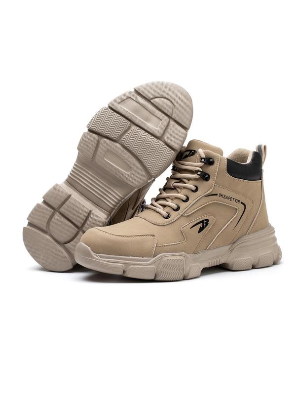 Men's Casual Lace Up High Top Work Boots, Fashionable Comfortable Non-slip & Wear-resistant Shoes for Daily Wear, Breathable Shoes for Men