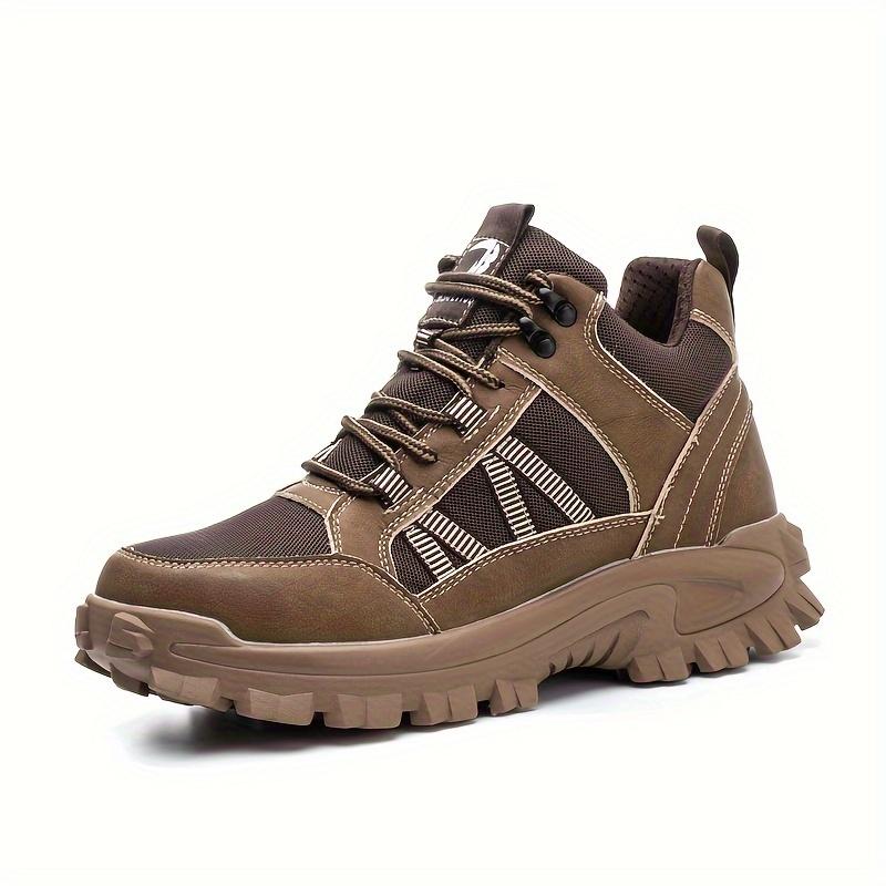 Men's High Top Safety Sneakers - Steel Toe, Lace-Up, Comfortable for All-Season Work Boy Footwear