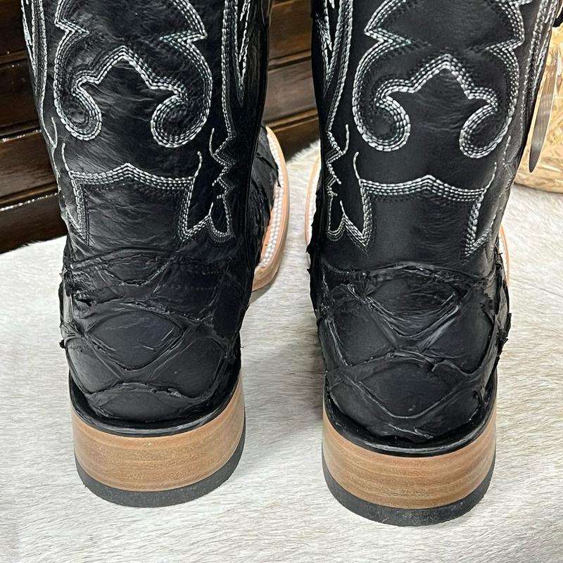 Men CowBoy Boots Black moor