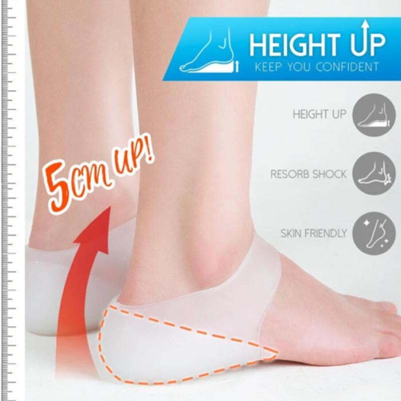 5 6CMConcealed Footbed Enhancers Invisible Height Increase Silicone Insoles Pads