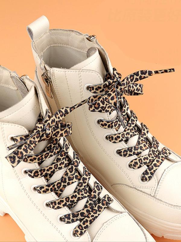 Fashion Leopard Pattern Shoelaces, Casual Shoelaces for Women & Men, Shoes Accessories for Sneakers, Sports Shoes, Running Shoes