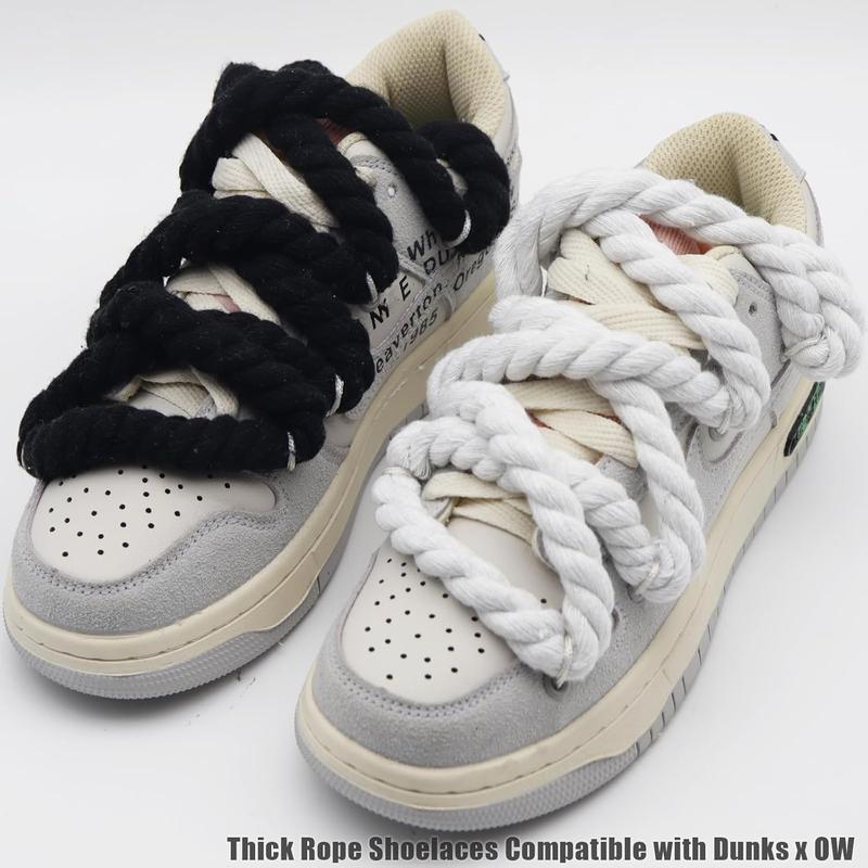 Thick Rope Shoe Laces for Air Force 1, Own Designer Chunky Jumbo Shoelaces for Dunks,Air Jordan,AF1 Sneakers