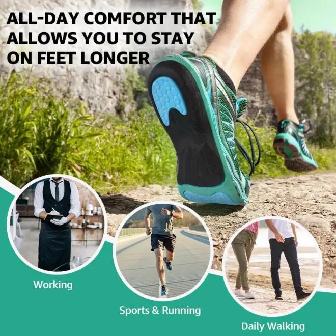 1 Pair Comfortable Shock-absorbing Sports Insoles