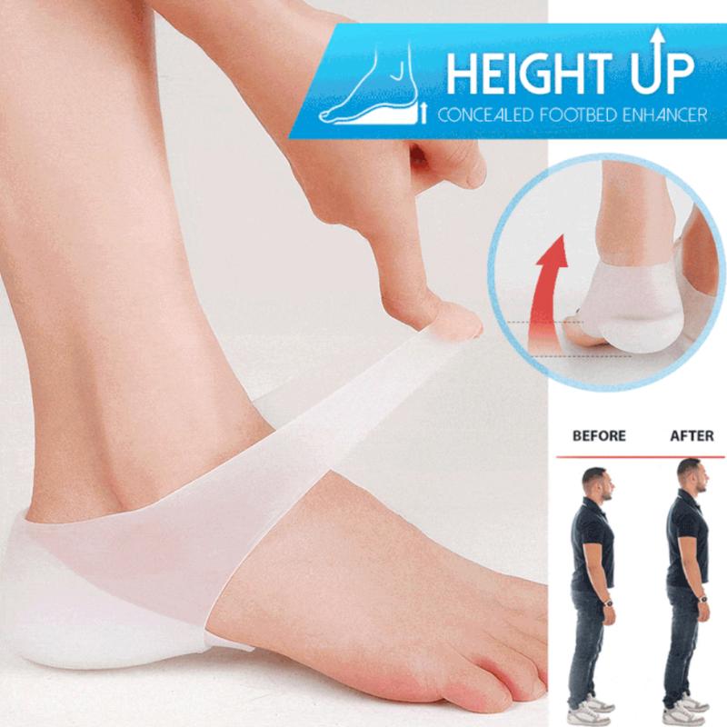 5 6CMConcealed Footbed Enhancers Invisible Height Increase Silicone Insoles Pads