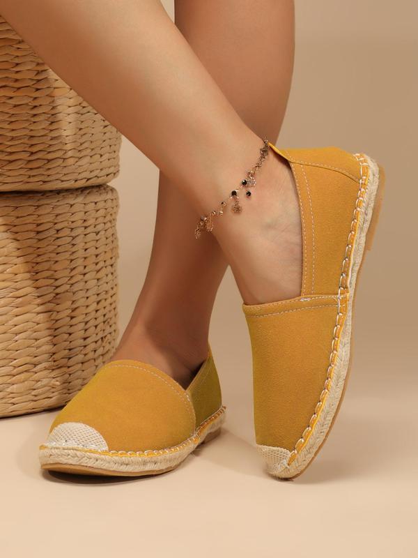 Women's Fashion Plain Round Toe Flat Shoes, Boho Fisherman Shoes, Casual Versatile Comfortable Slip-on Shoes for Daily Wear