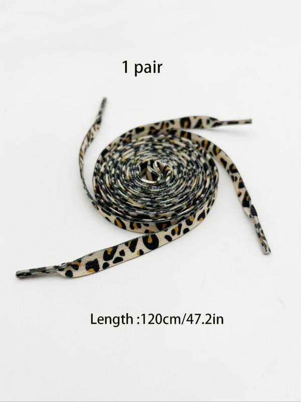 Fashion Leopard Pattern Shoelaces, Casual Shoelaces for Women & Men, Shoes Accessories for Sneakers, Sports Shoes, Running Shoes