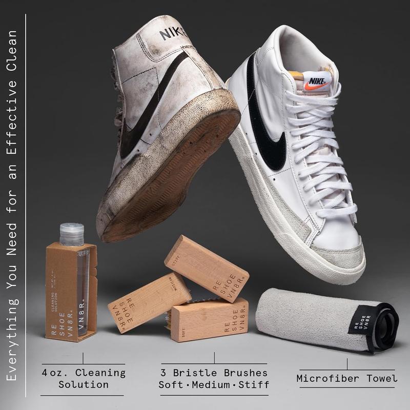 Premium Shoe and Sneaker Cleaning Kits, for Suede, Mesh, Leather, and  Materials - Shoe Cleaner Solution