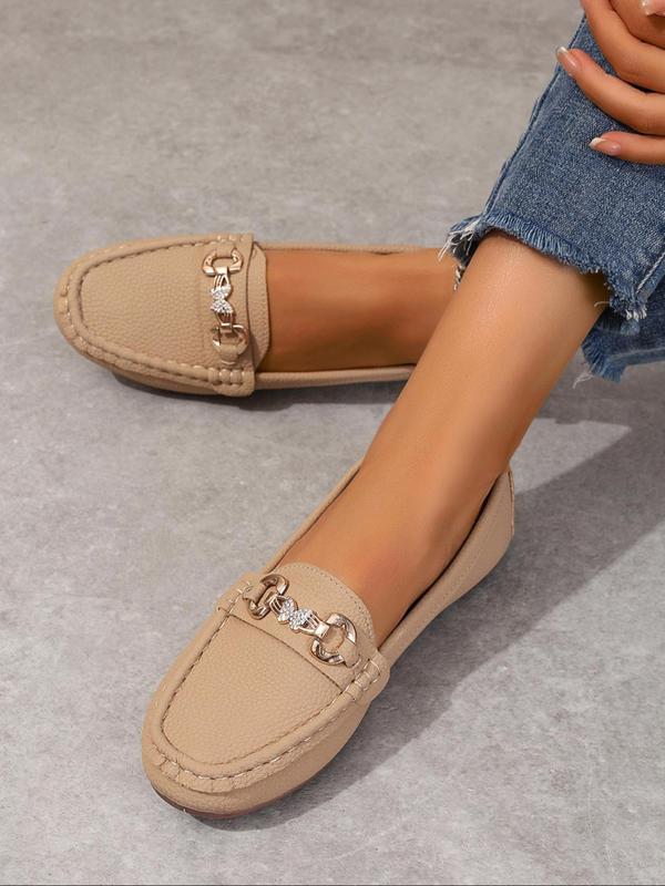 Women's Fashionable Rhinestone Decorated Butterfly Design Slip on Loafers, Casual Comfortable Flat Shoes for Daily Wear, Lightweight Breathable Shoes for Women & Girls