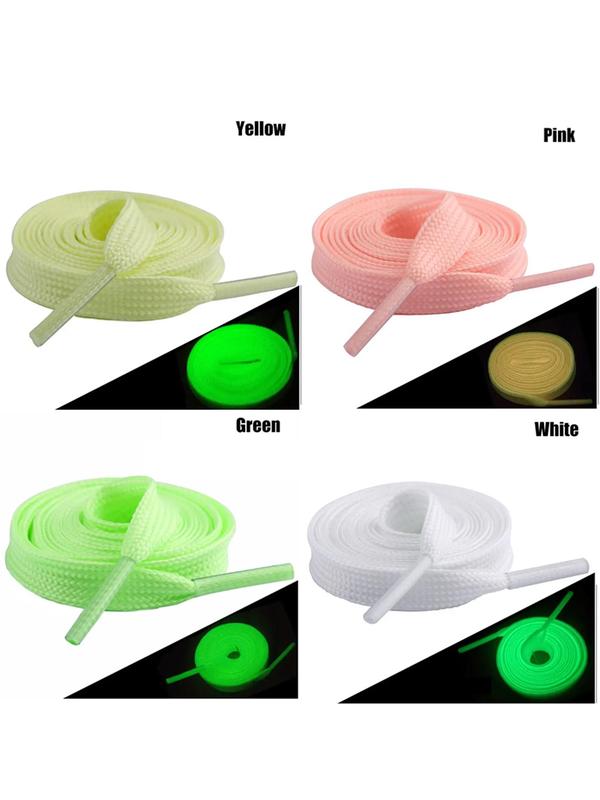 Glow in The Dark Shoelaces, 4 Pairs Cute Luminous Shoes Laces Suitable for Party and Dance Costumes, Shoes Accessories for Party, Daily Clothing Decor for Men & Women