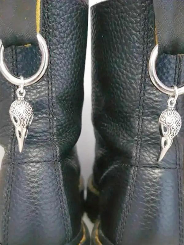 Punk Style Bird Design Shoe Charms, Fashionable Novelty Hollow Out Design Shoe Decoration Charms, Shoes Decorations for Boots and High Heels