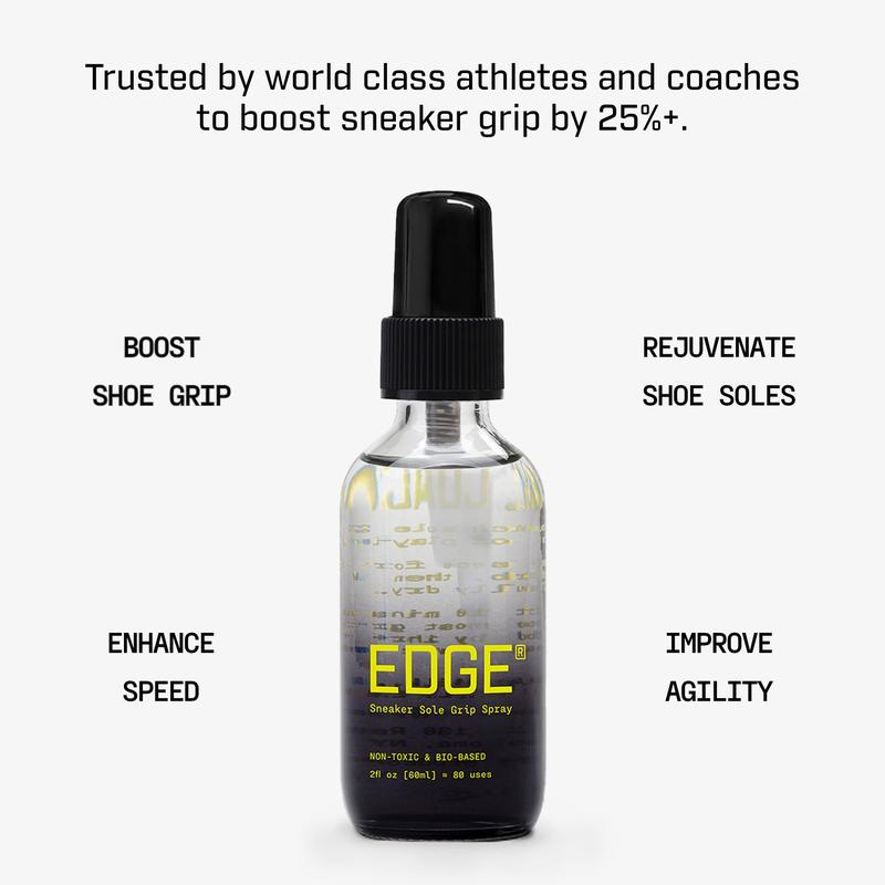 EDGE Sneaker Grip Spray - Proven 25%+ Grip Advantage, 100% Non-Toxic, Self-Dries In Seconds, 80+ Uses Per Bottle - Improves Speed, Agility, & Footwork