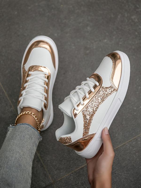 Women's Fashionable  Low Top Sneakers, Casual Comfortable Sports Shoes for Daily Wear, Trendy All-match Sneakers for Women & Girls