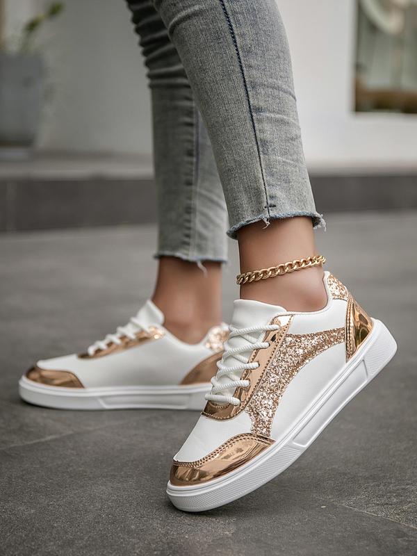 Women's Fashionable  Low Top Sneakers, Casual Comfortable Sports Shoes for Daily Wear, Trendy All-match Sneakers for Women & Girls