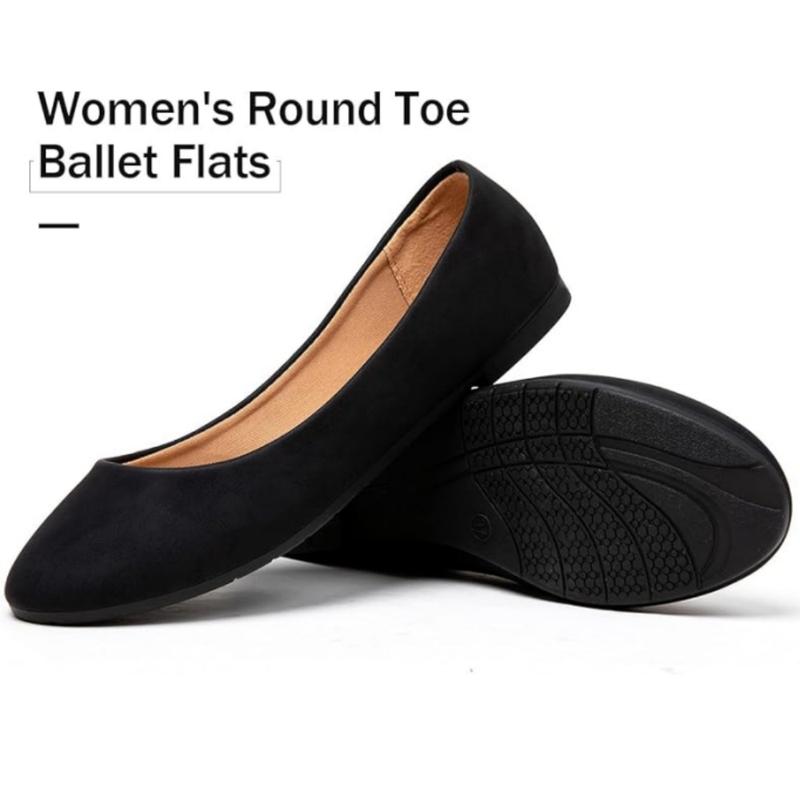 [Fall New Arrivals] Katliu Women Super Comfortable Flats Round Toe Ballet Flats Slip on Walking Flat Shoes repetto  ballet flats