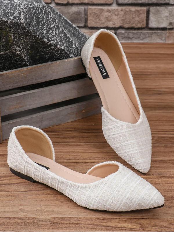 Women's Elegant Pointed Toe Flat Shoes, Soft Sole Slip on Flats, Lightweight Breathable Comfortable Shoes for Women & Girls, Fall Shoes