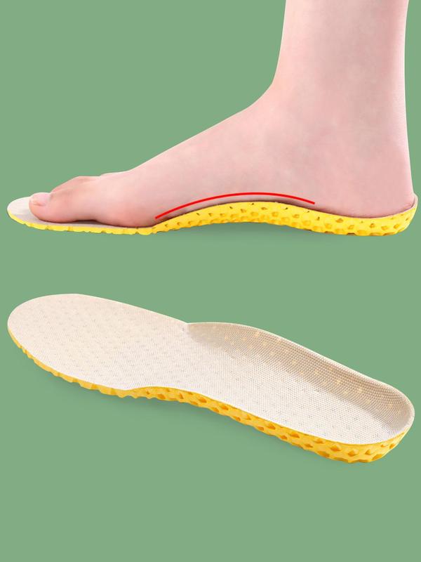 1 Pair Breathable Comfortable Arch Support Insoles, Anti-slip Foot Cushion Pads for Men & Women, Casual Shoes Accessories