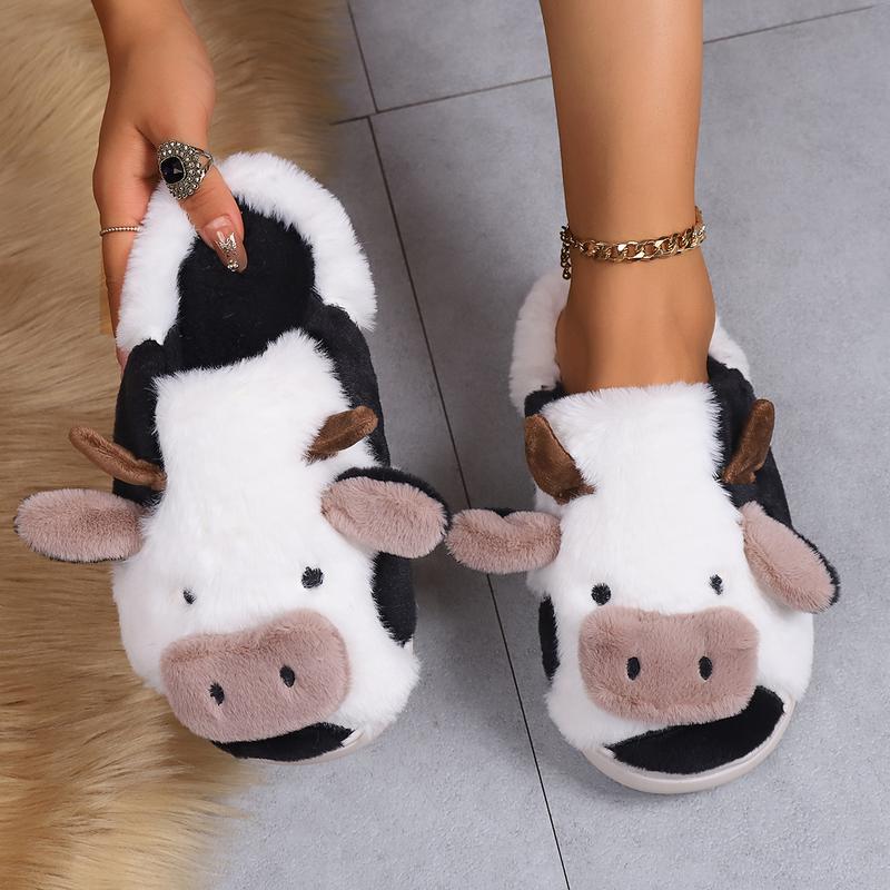 Cozy Cartoon Cow Cotton Slippers - Soft, Warm, and Comfortable Home Footwear for Ultimate Relaxation Walking Shoes Women Walking Shoes Women