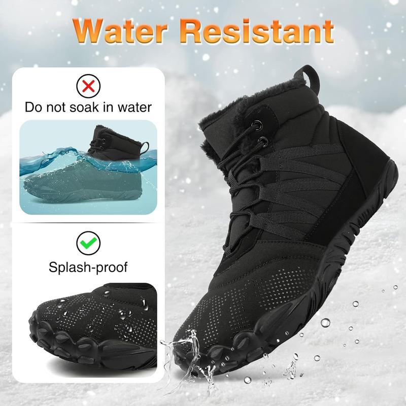 Mens Winter Snow Boots Shoes Minimalist Womens Boots Warm Ankle Booties