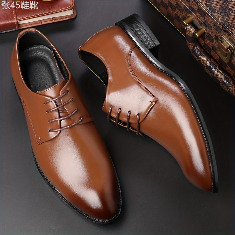 Men's Derby Shoes, Business Formal Office Shoes, Casual Walking Shoes Lace-up Front Shoes For Men Footwear Boy Footwear Boy Closed Comfort Rubber Insole Decor Weight